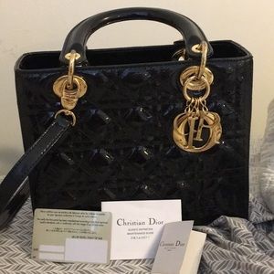 Lady Dior lambskin bag by Christian Dior